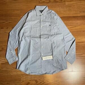 Vintage Polo Ralph Lauren Shirt Men Size Large Lowell Sport Blue Long Sleeve NWT